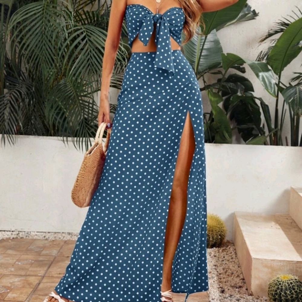2 piece maxi skirt set